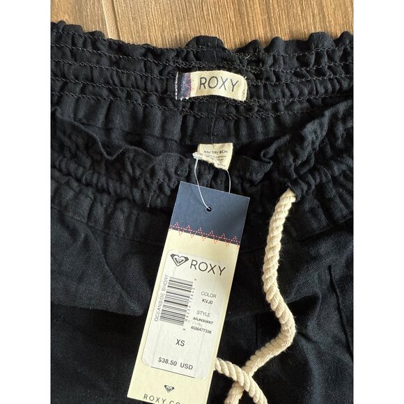 Roxy Oceanside Short Black NEW size XS drawstring waist - Picture 3 of 4